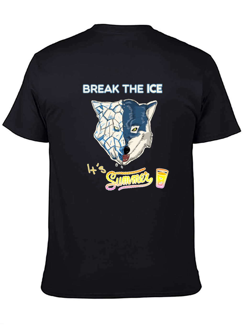 Break the Ice Summer Wolf Graphic T-Shirt