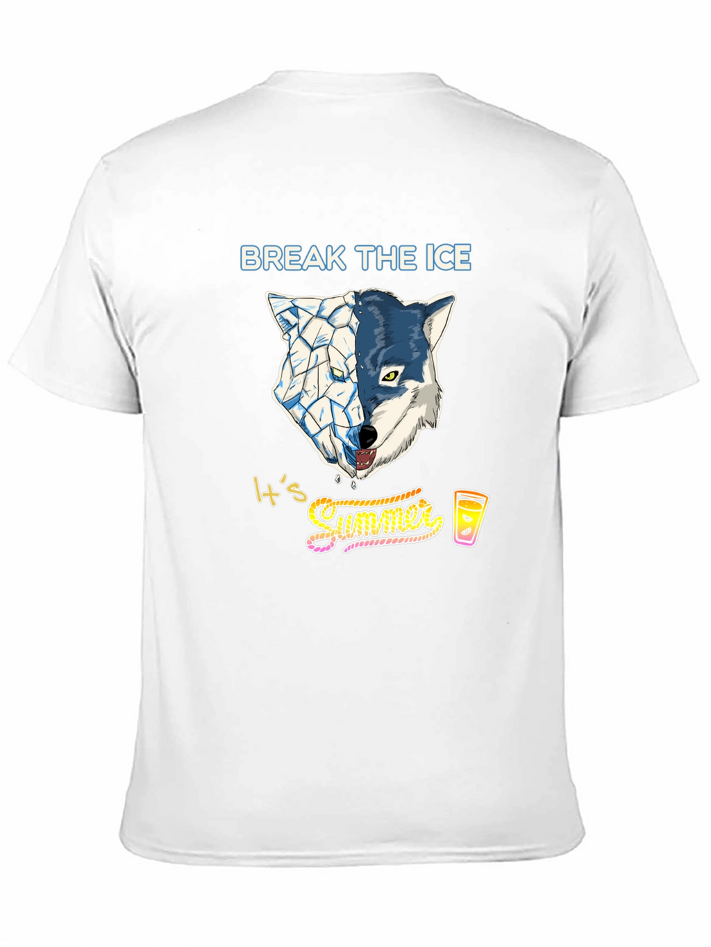 Break the Ice Summer Wolf Graphic T-Shirt