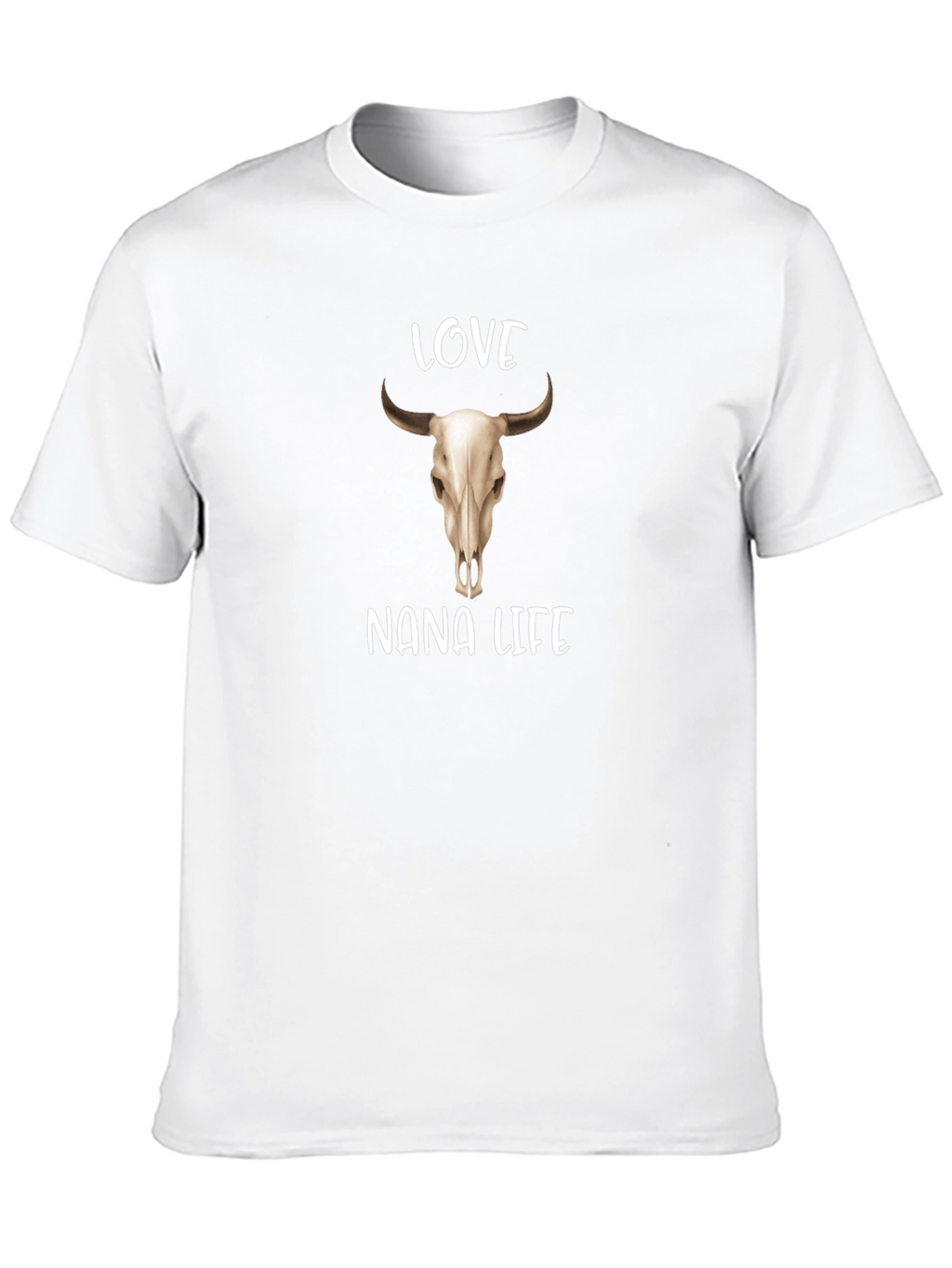Love Nana Life Bull Skull Graphic Tee