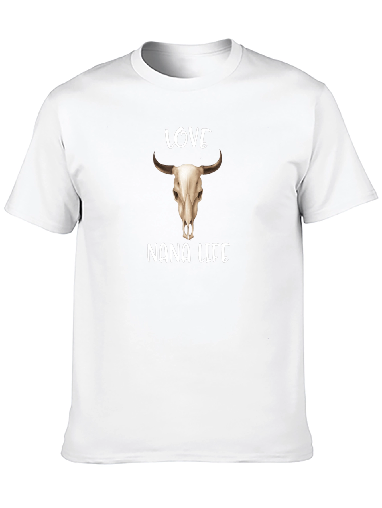 Love Nana Life Bull Skull Graphic Tee