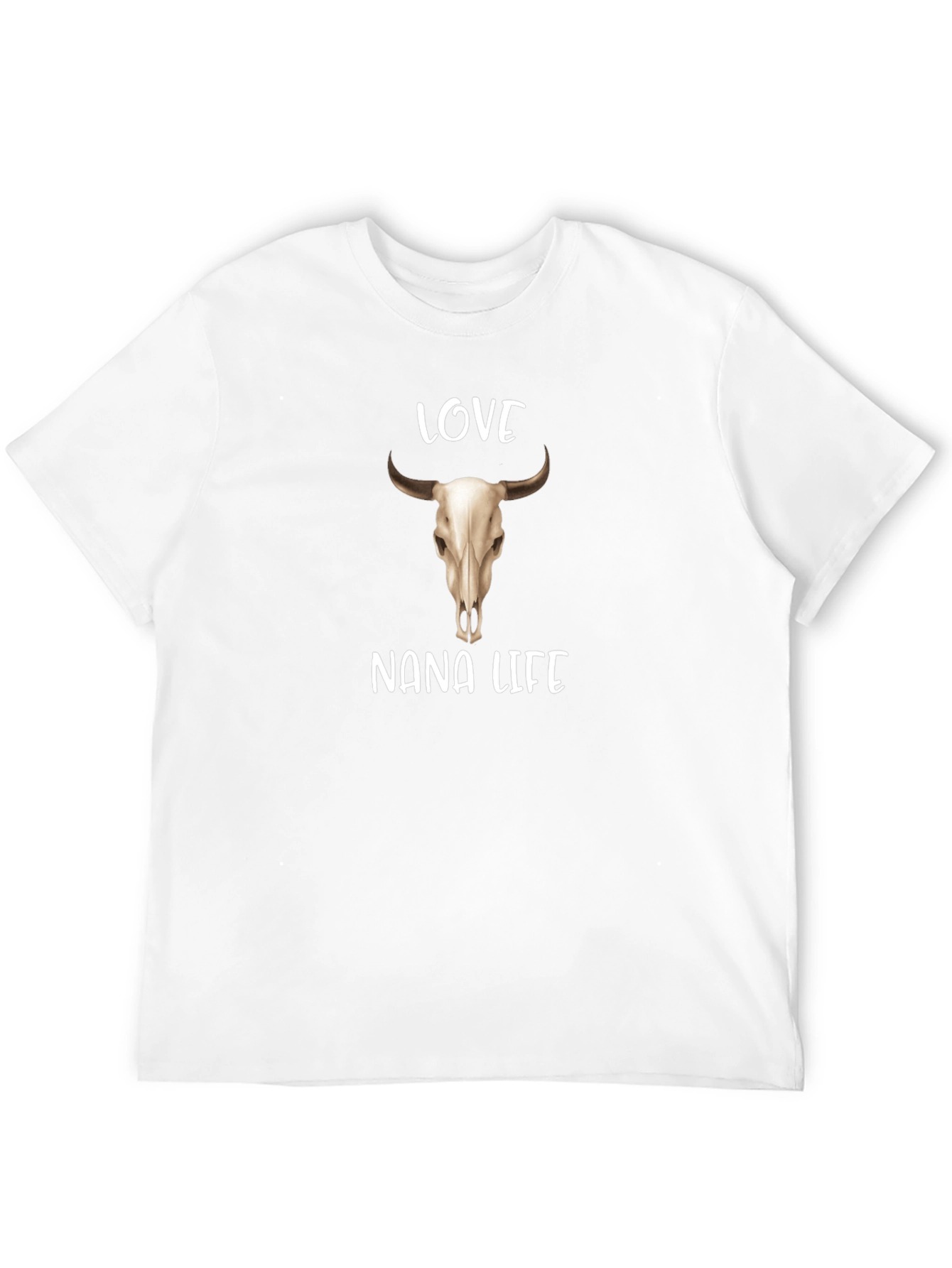 Love Nana Life Bull Skull Graphic Tee