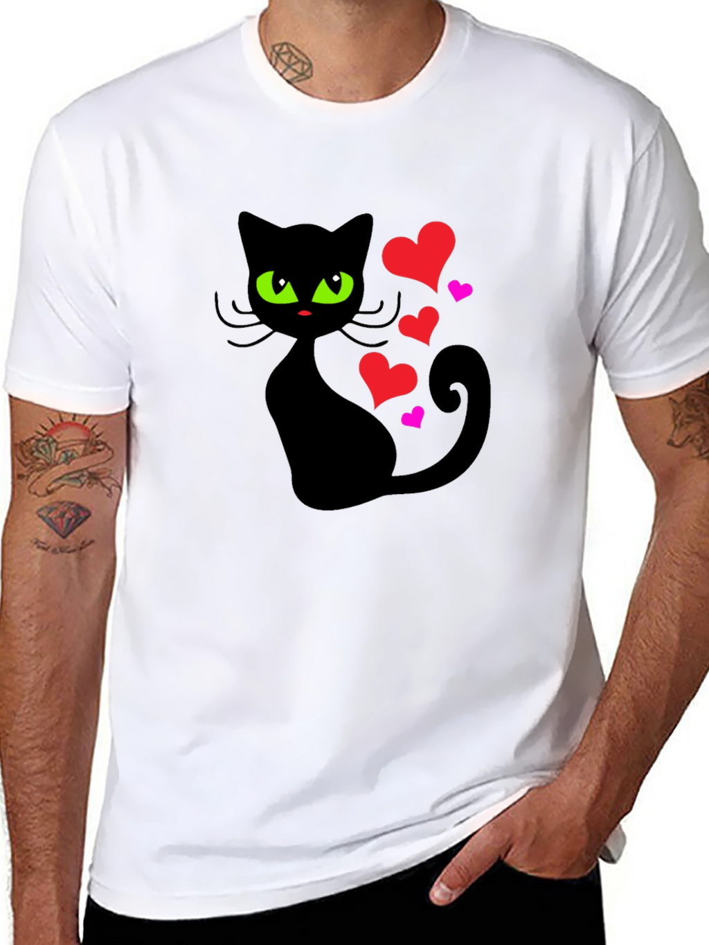 Black Cat Love T-Shirt