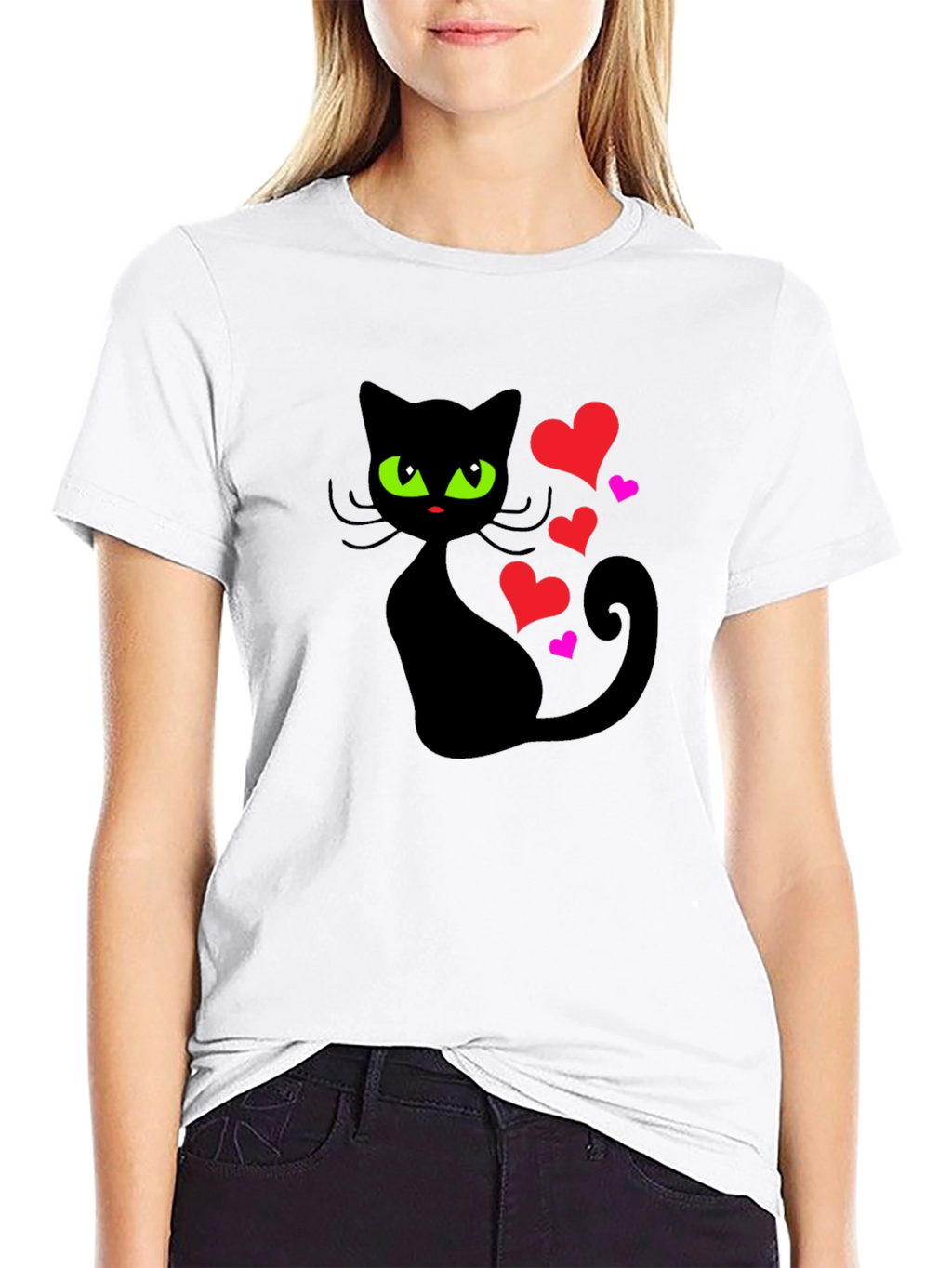 Black Cat Love T-Shirt
