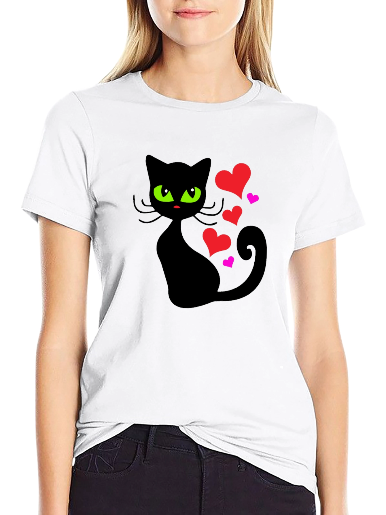 Black Cat Love T-Shirt