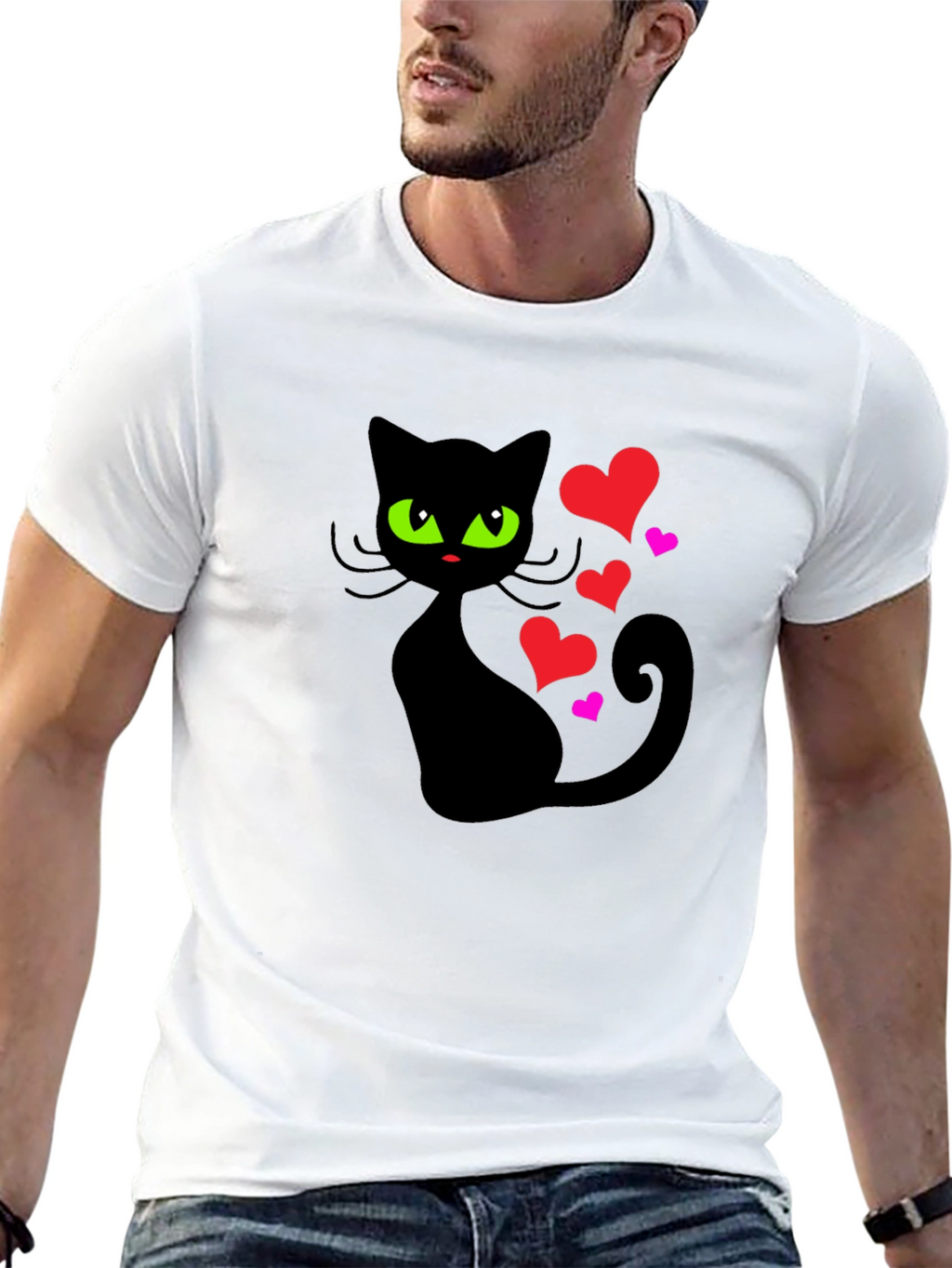Black Cat Love T-Shirt