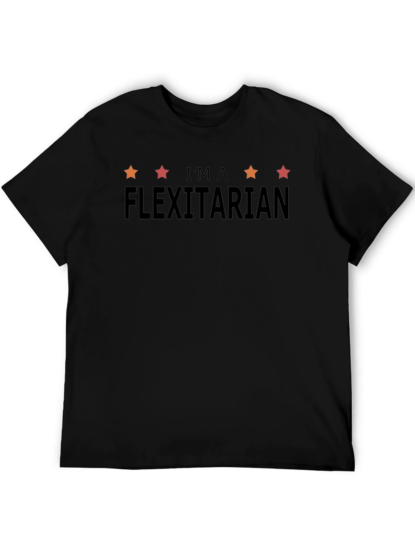 Flexitarian Graphic Tee - Black Casual Fit