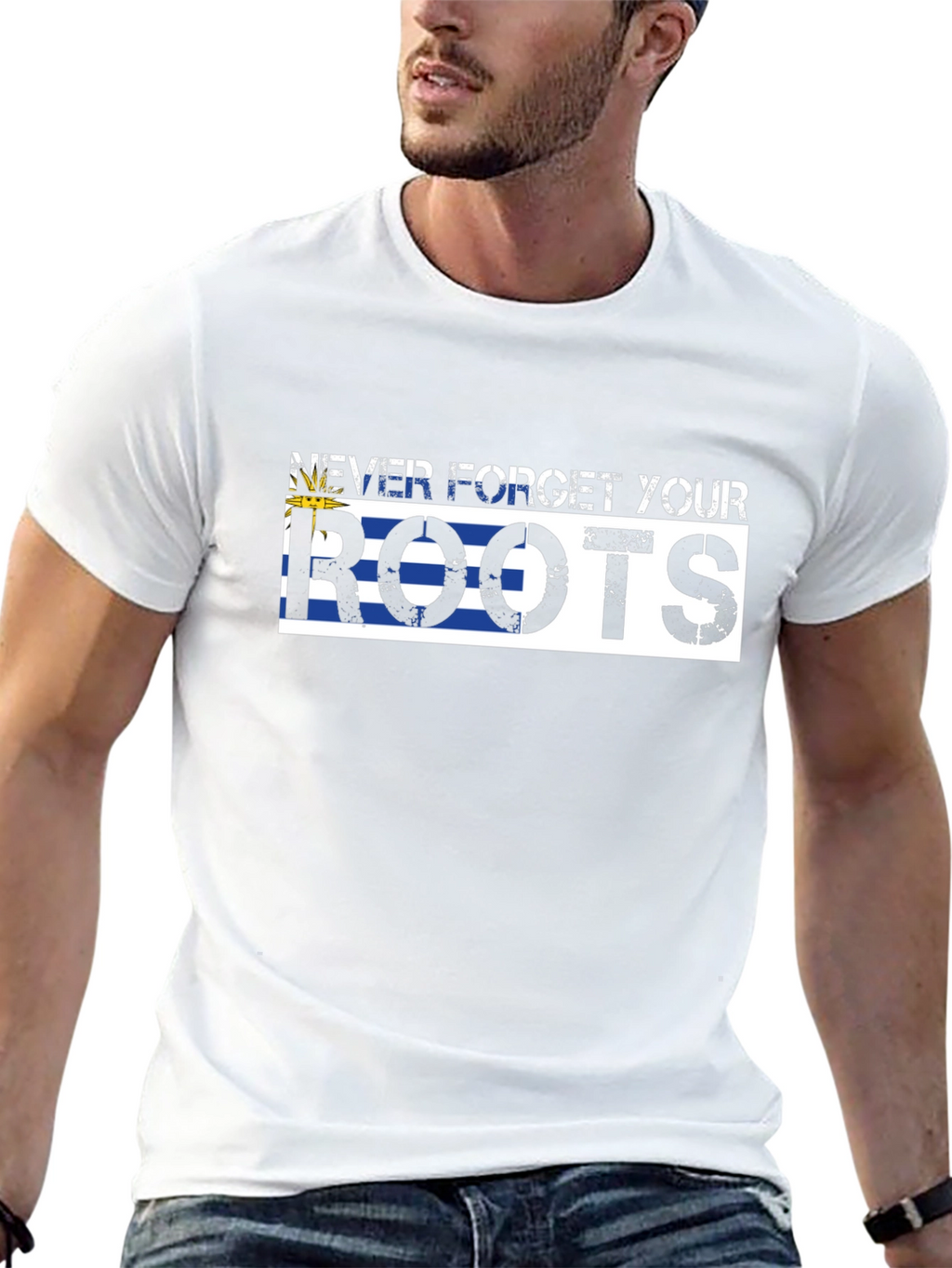 Never Forget Your Roots Uruguay Flag T-Shirt