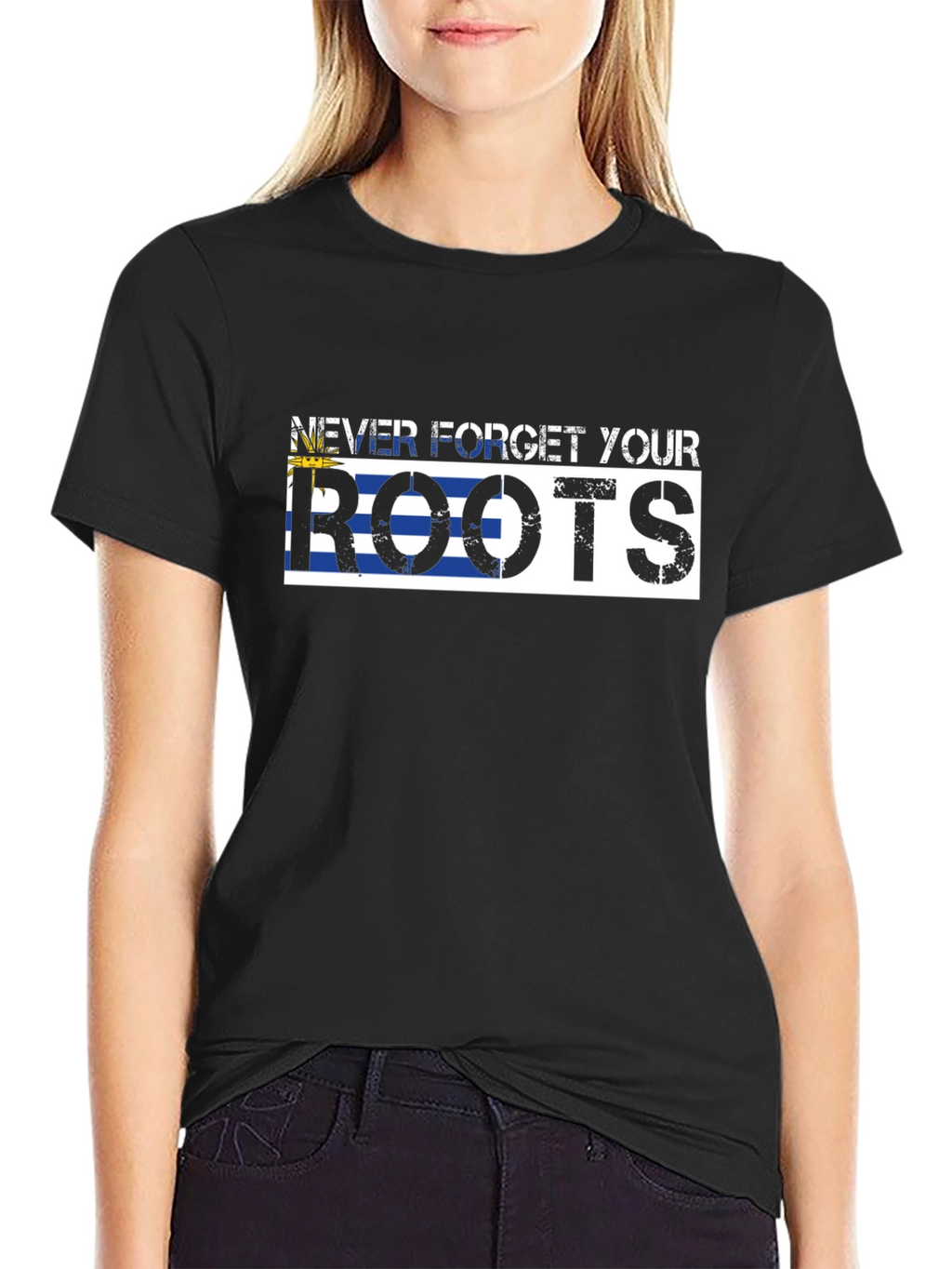 Never Forget Your Roots Uruguay Flag T-Shirt