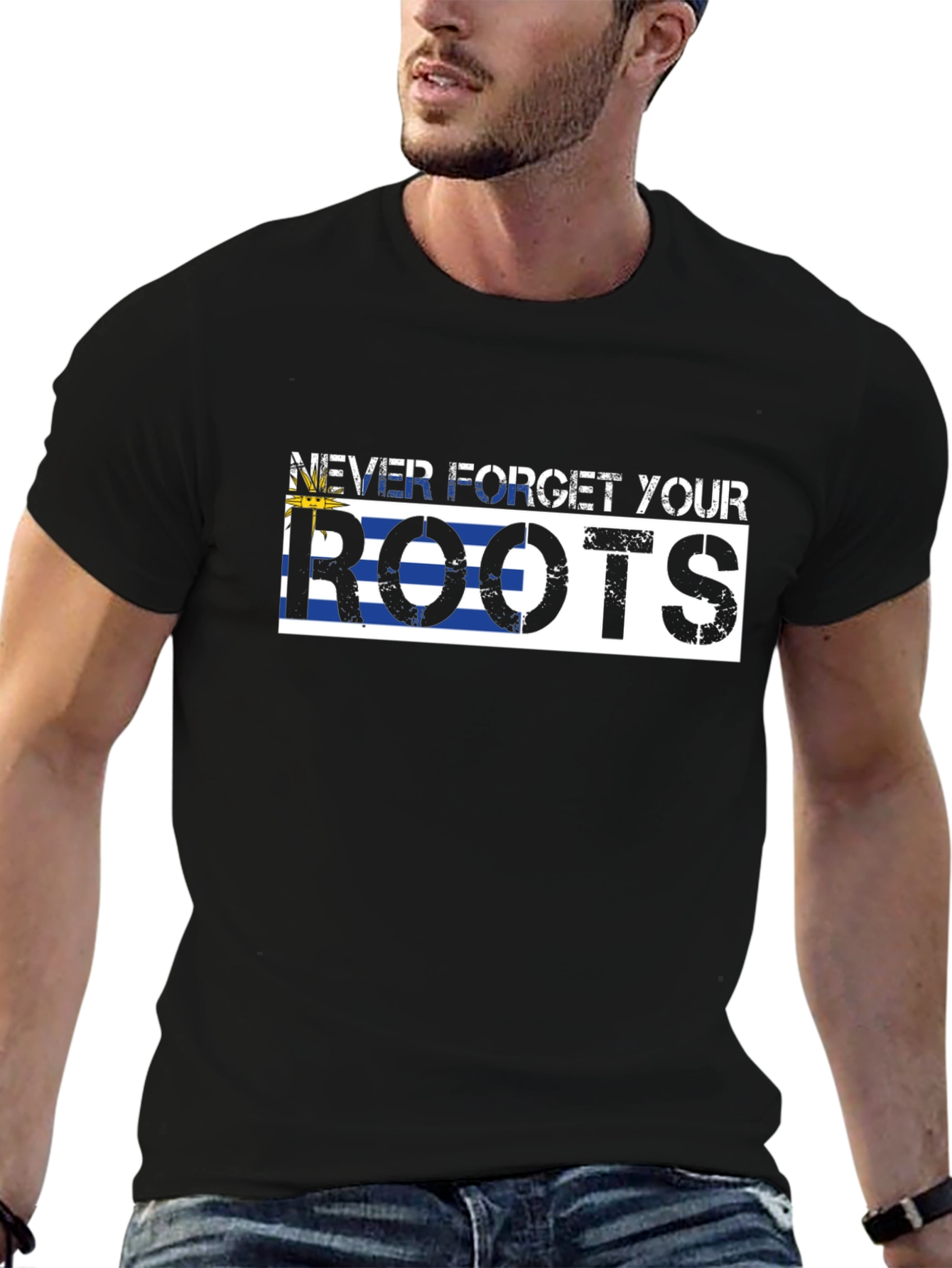 Never Forget Your Roots Uruguay Flag T-Shirt