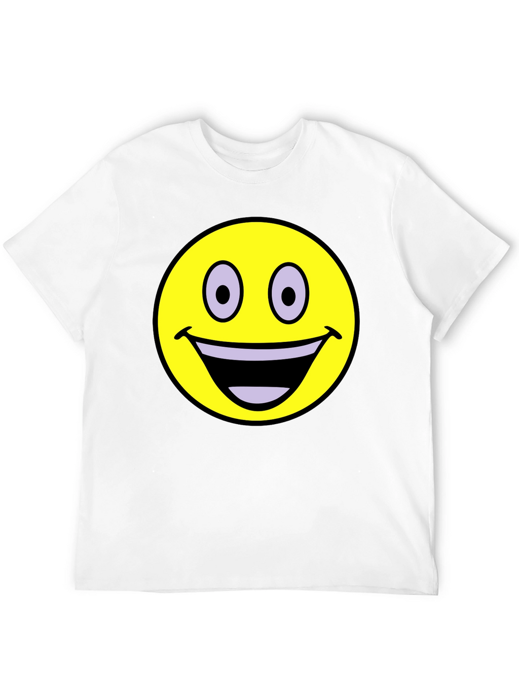 Smiley Face Graphic T-Shirt - Black