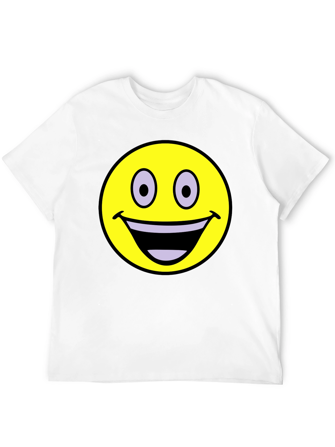 Smiley Face Graphic T-Shirt - Black