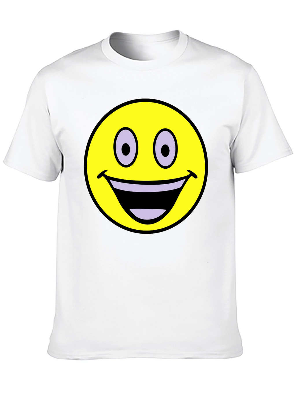 Smiley Face Graphic T-Shirt - Black
