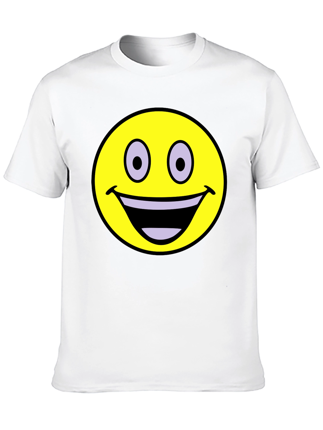 Smiley Face Graphic T-Shirt - Black
