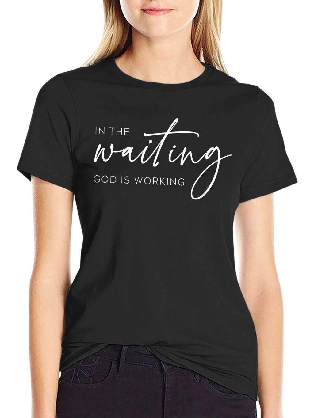 In The Waiting Graphic T-Shirt - Faith Based Tee