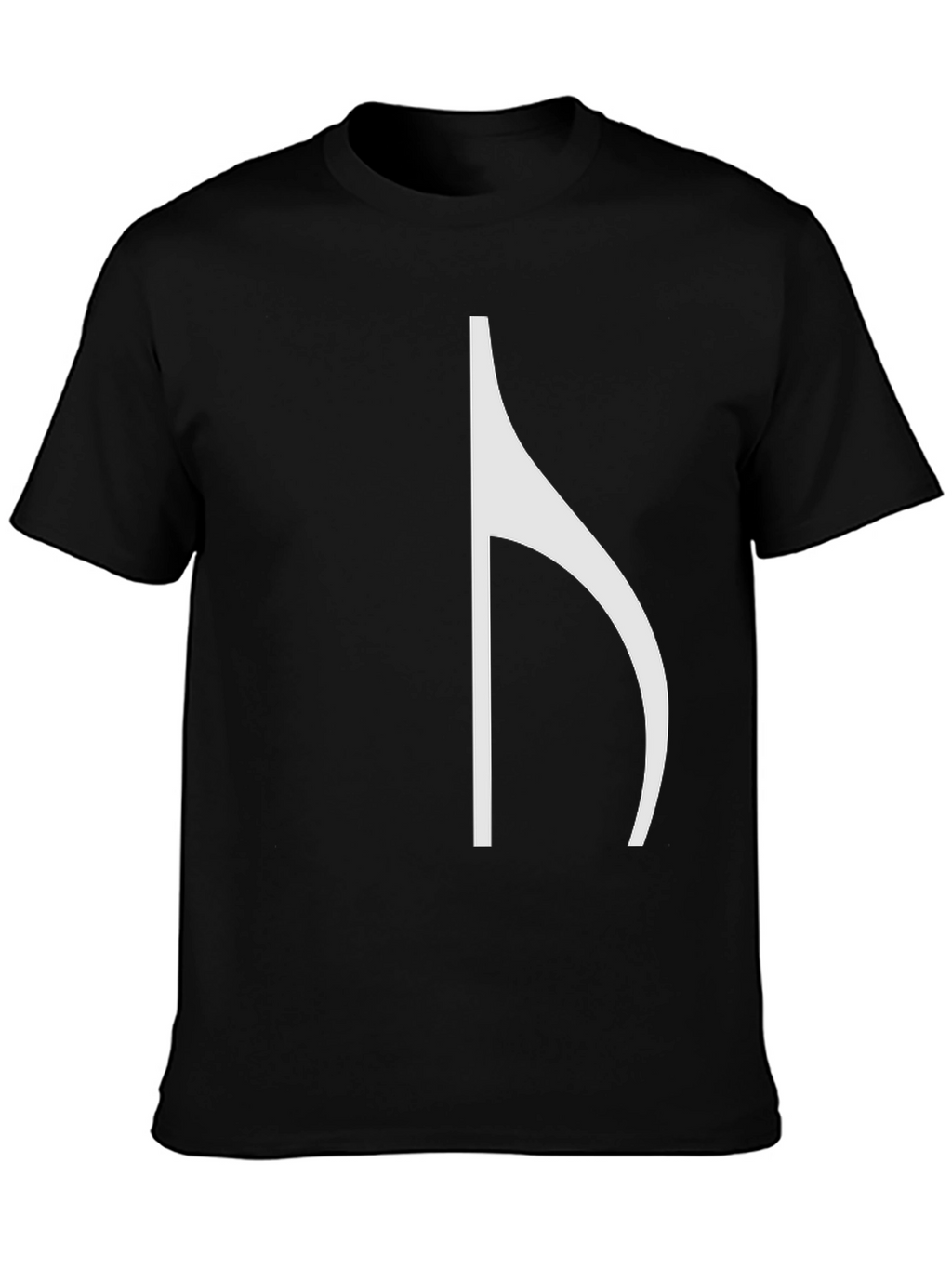 Black T-Shirt with Unique Music Note Graphic