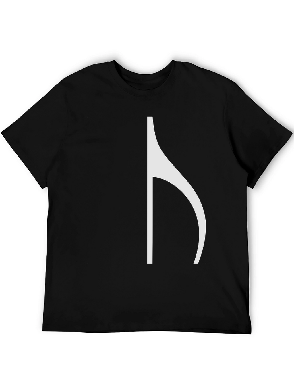 Black T-Shirt with Unique Music Note Graphic