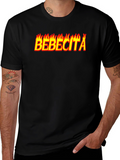Bebe-cita Flame Graphic Tee - Bold Black T-Shirt