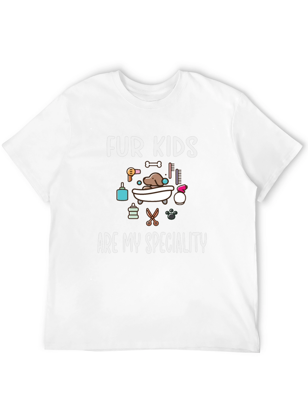 Fur Kids Are My Speciality Black T-Shirt