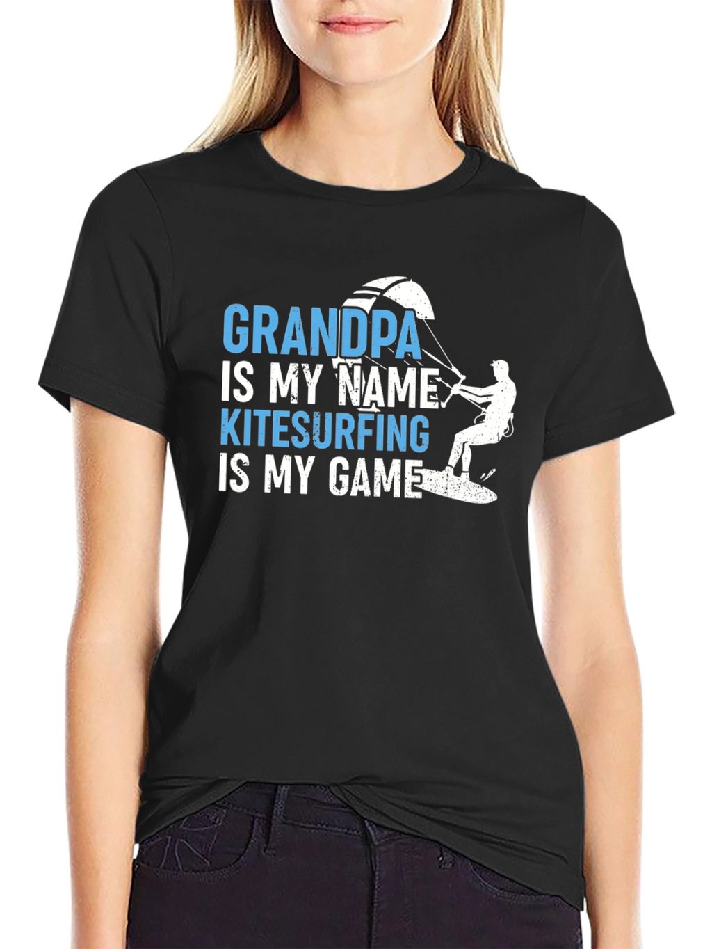 Grandpa Kitesurfing T-Shirt - Cool Grandfather Gift