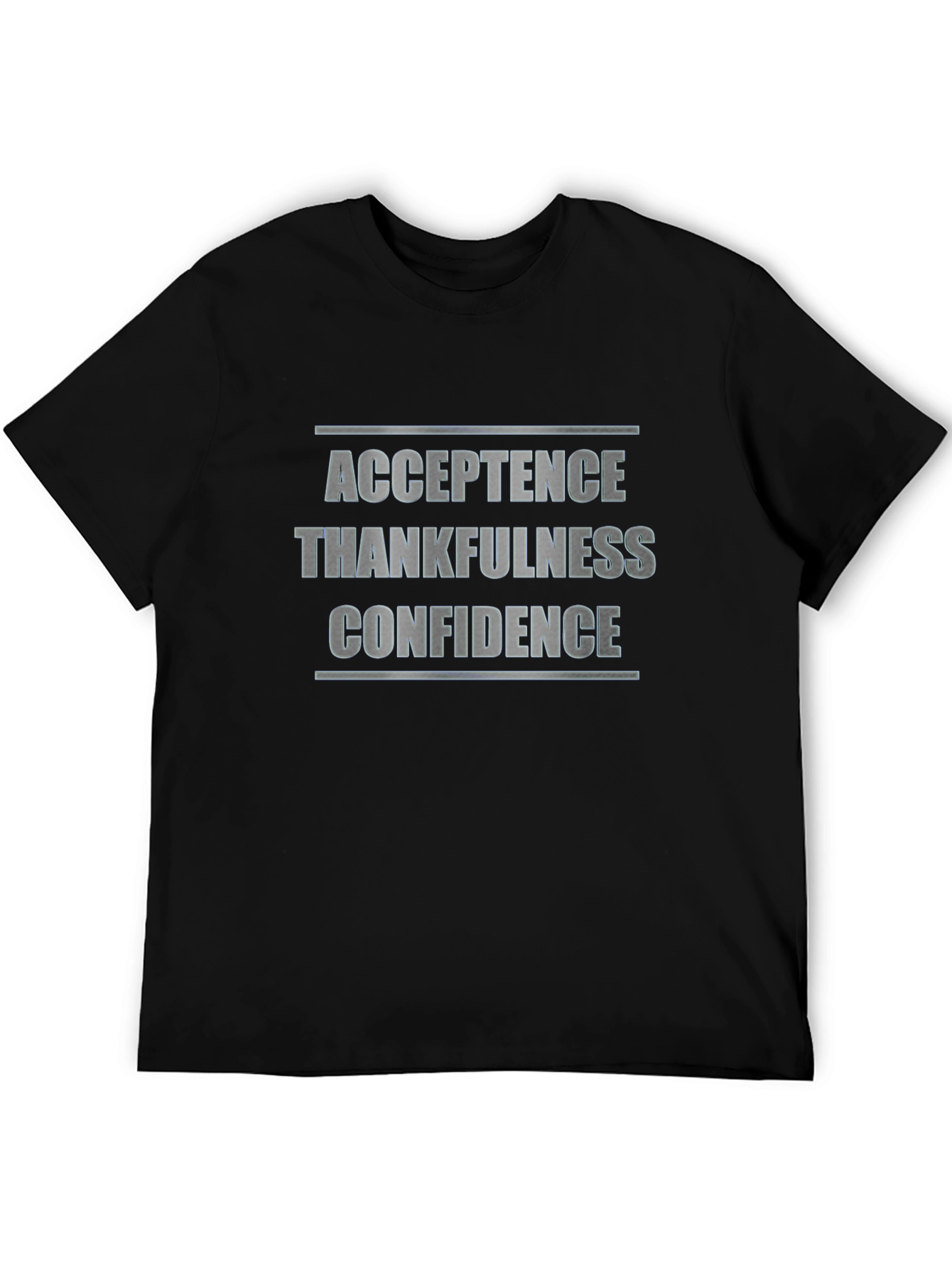 Acceptance Thankfulness Confidence Black T-Shirt