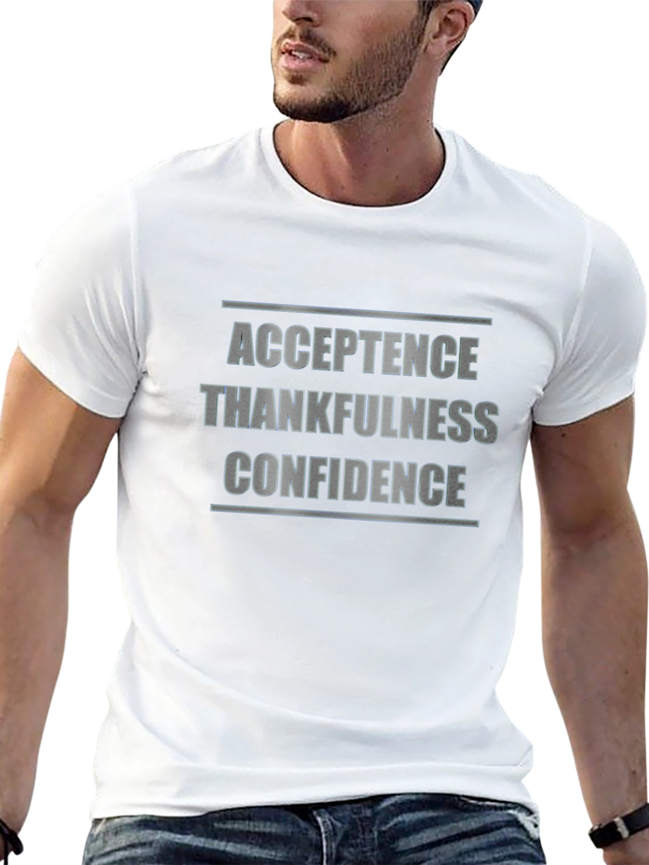 Acceptance Thankfulness Confidence Black T-Shirt