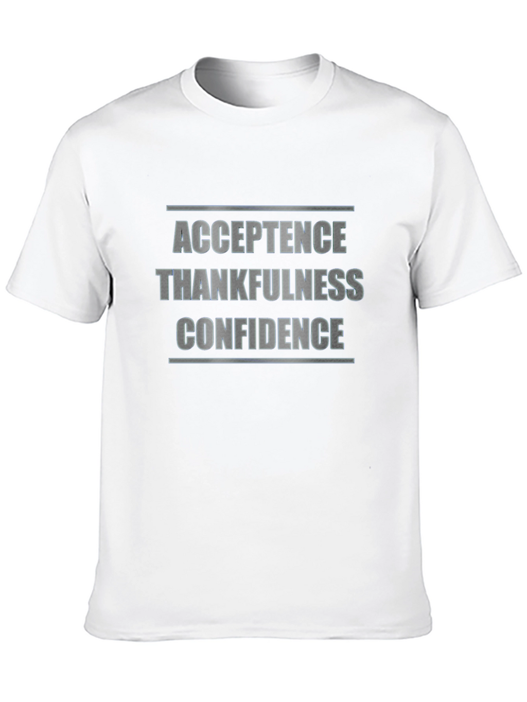 Acceptance Thankfulness Confidence Black T-Shirt