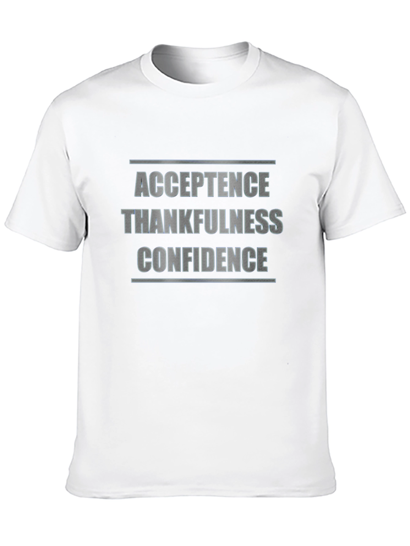 Acceptance Thankfulness Confidence Black T-Shirt