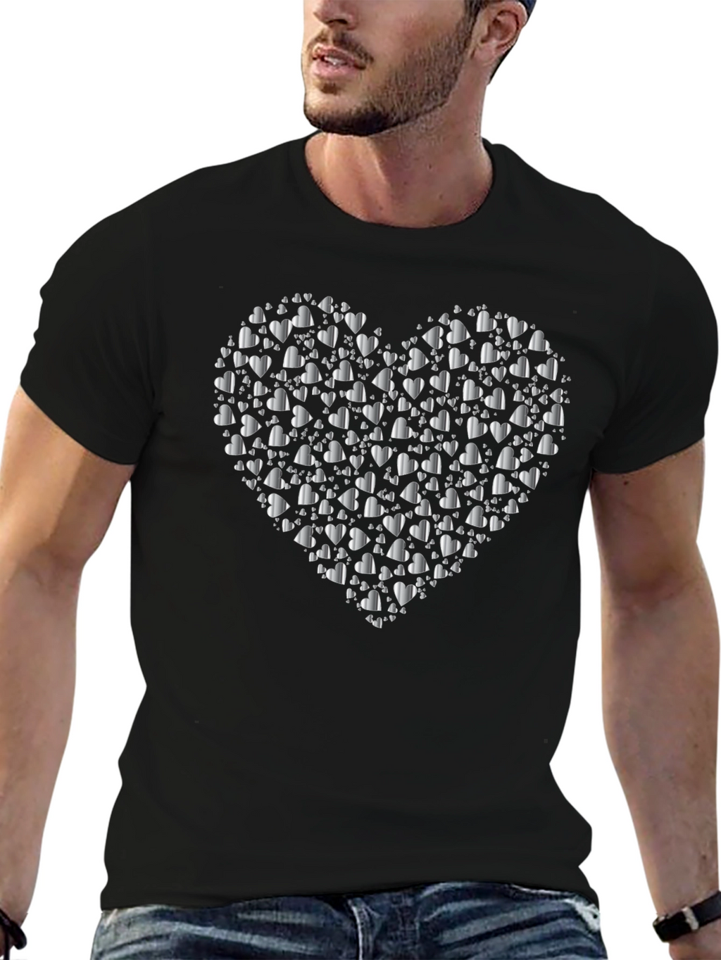 Heart of Hearts Black T-Shirt