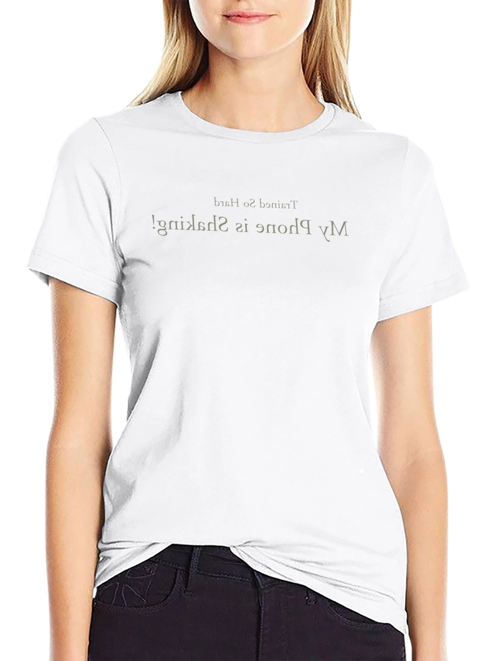 My Phone Is Shaking Black T-Shirt