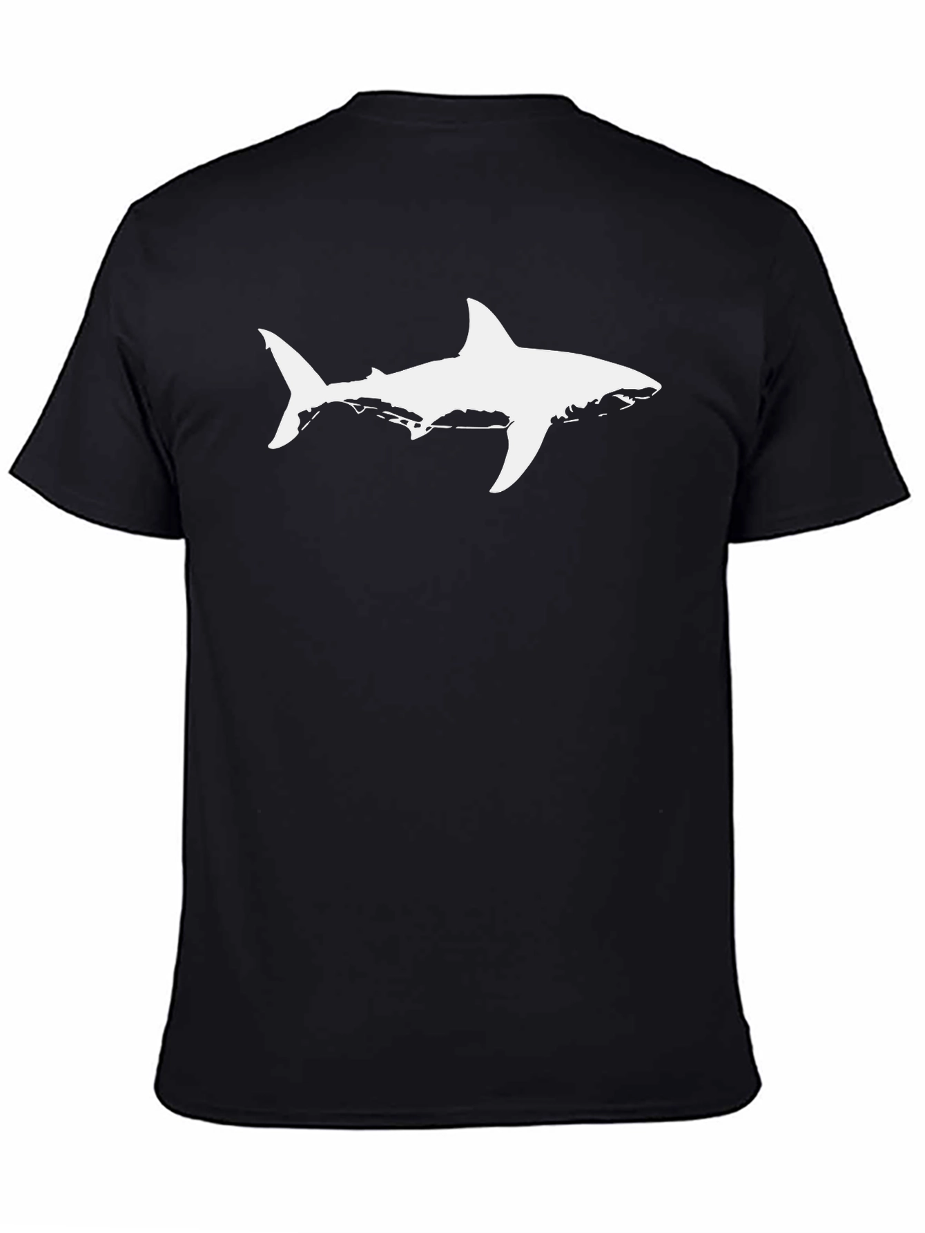Cool Shark Graphic Tee - Black Cotton T-Shirt