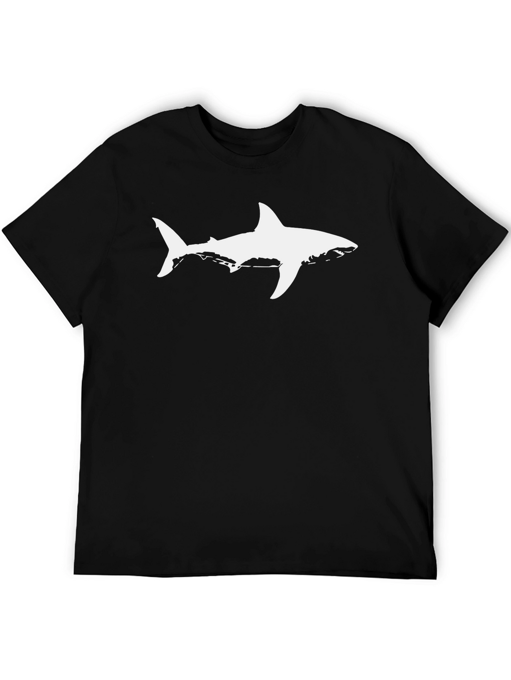 Cool Shark Graphic Tee - Black Cotton T-Shirt