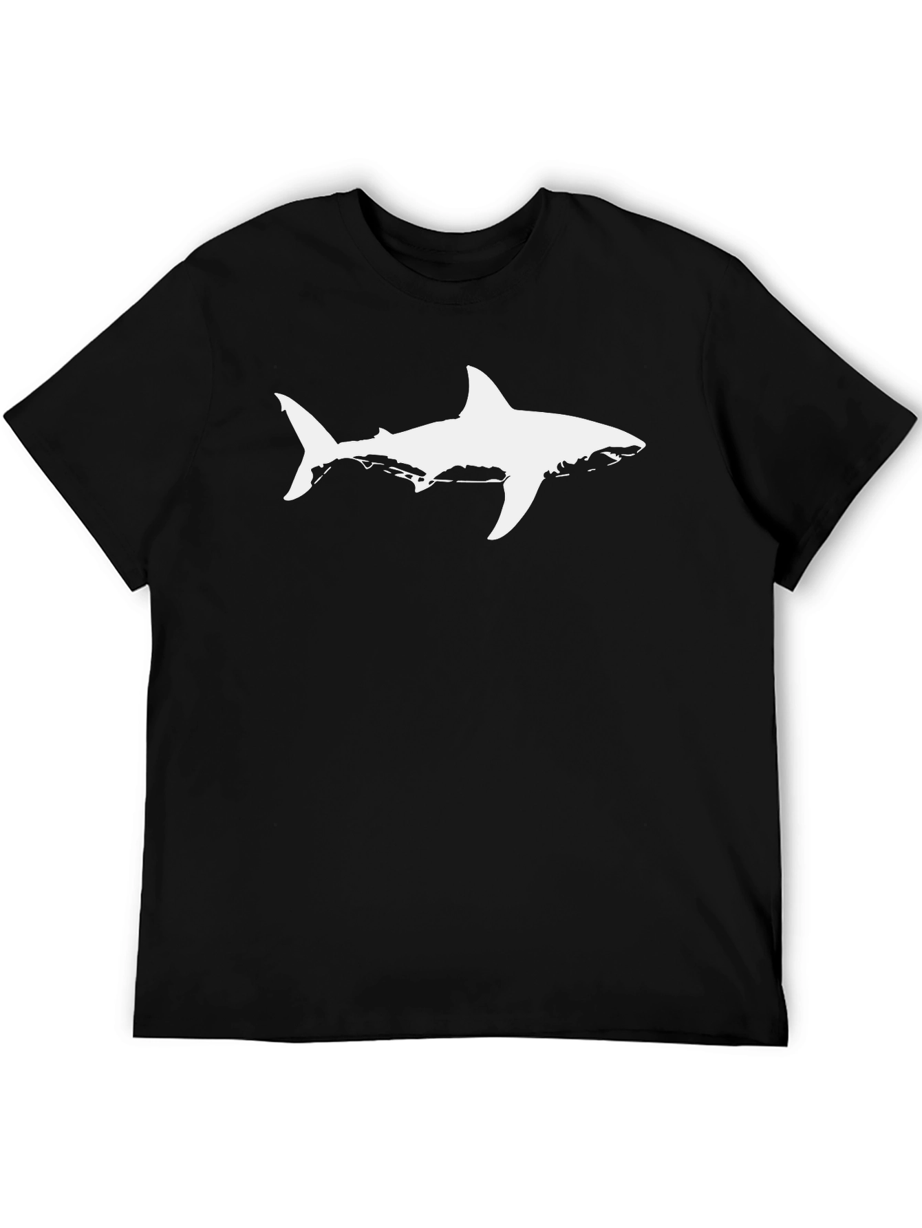 Cool Shark Graphic Tee - Black Cotton T-Shirt