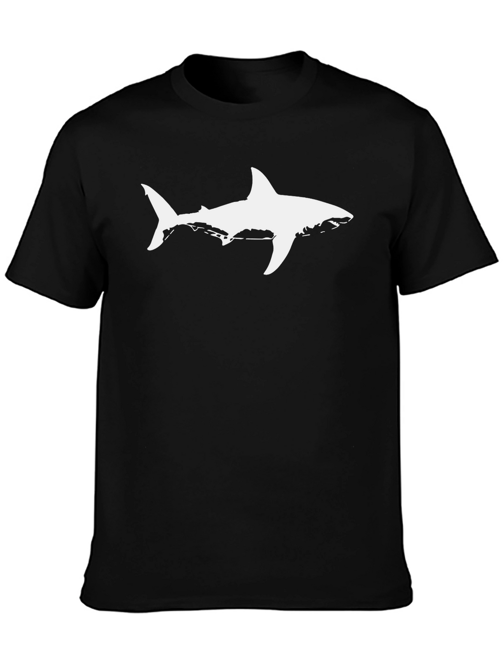 Cool Shark Graphic Tee - Black Cotton T-Shirt