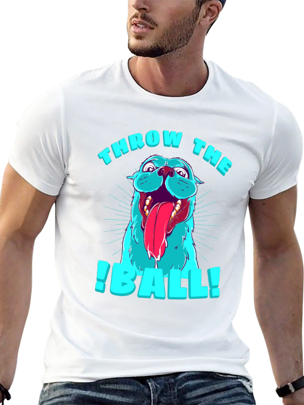 Throw The Ball Dog Graphic T-Shirt