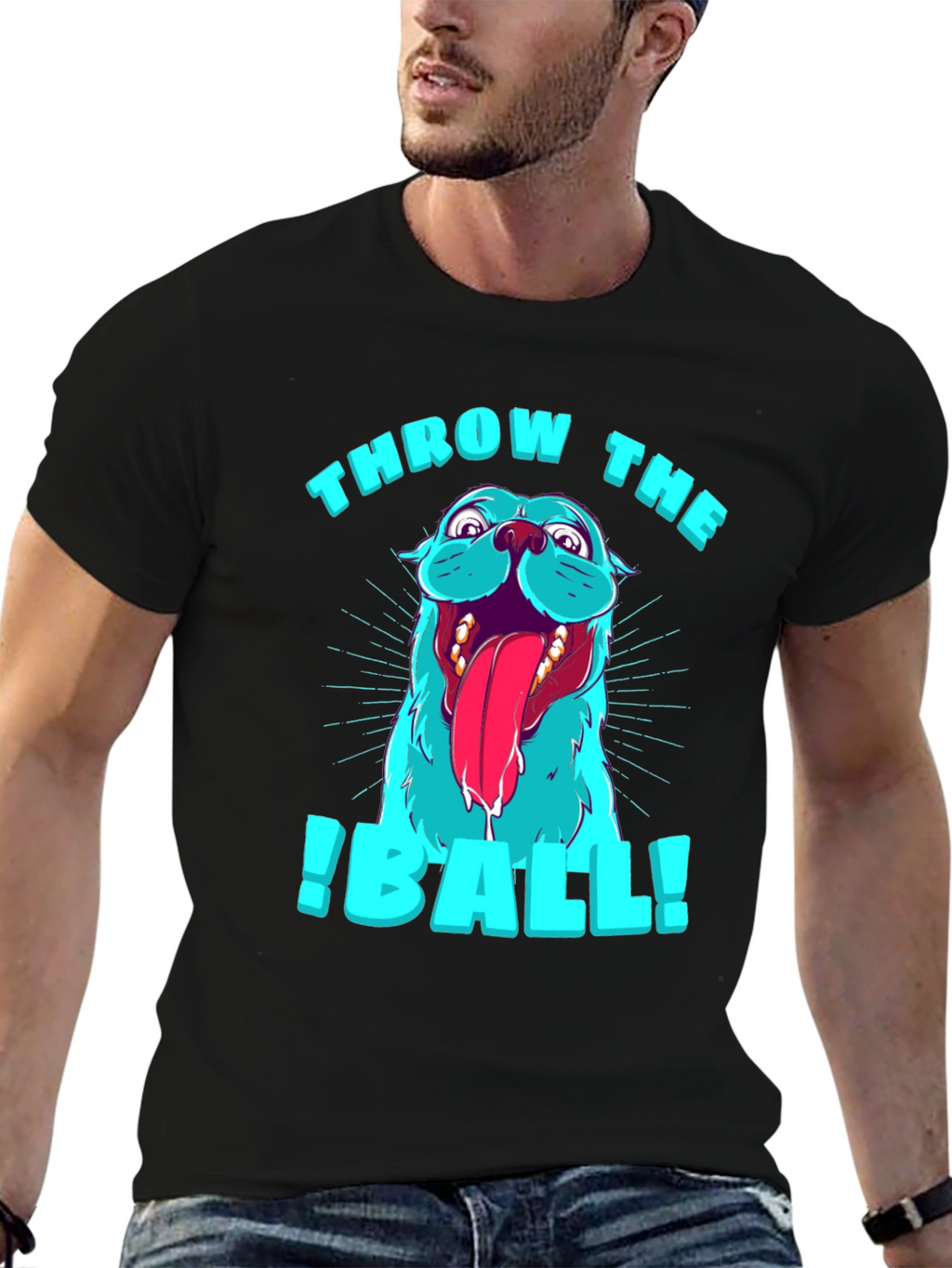 Throw The Ball Dog Graphic T-Shirt