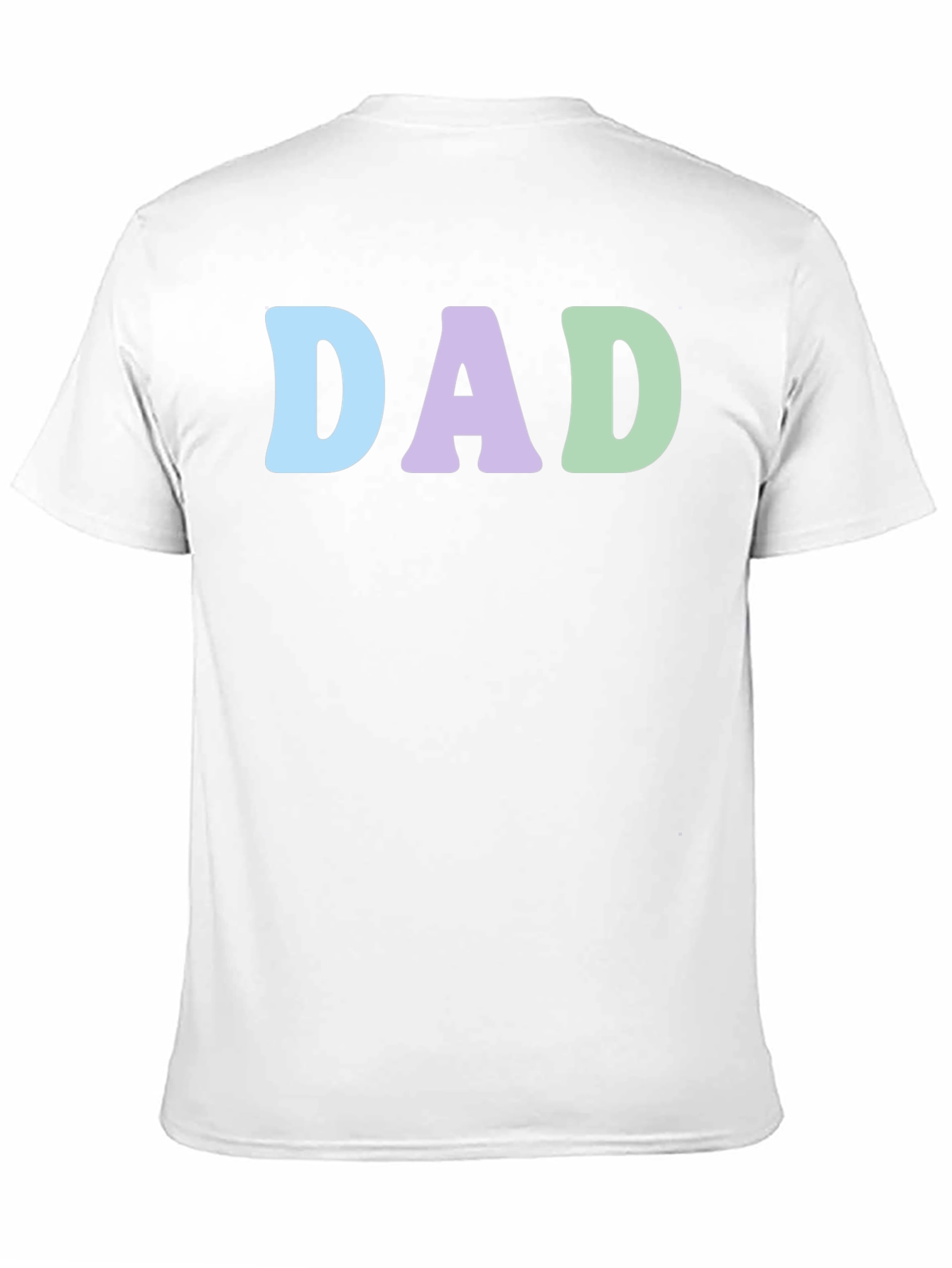 Pastel DAD Graphic Print Crew Neck T-Shirt