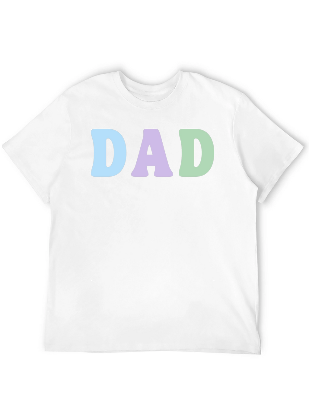 Pastel DAD Graphic Print Crew Neck T-Shirt