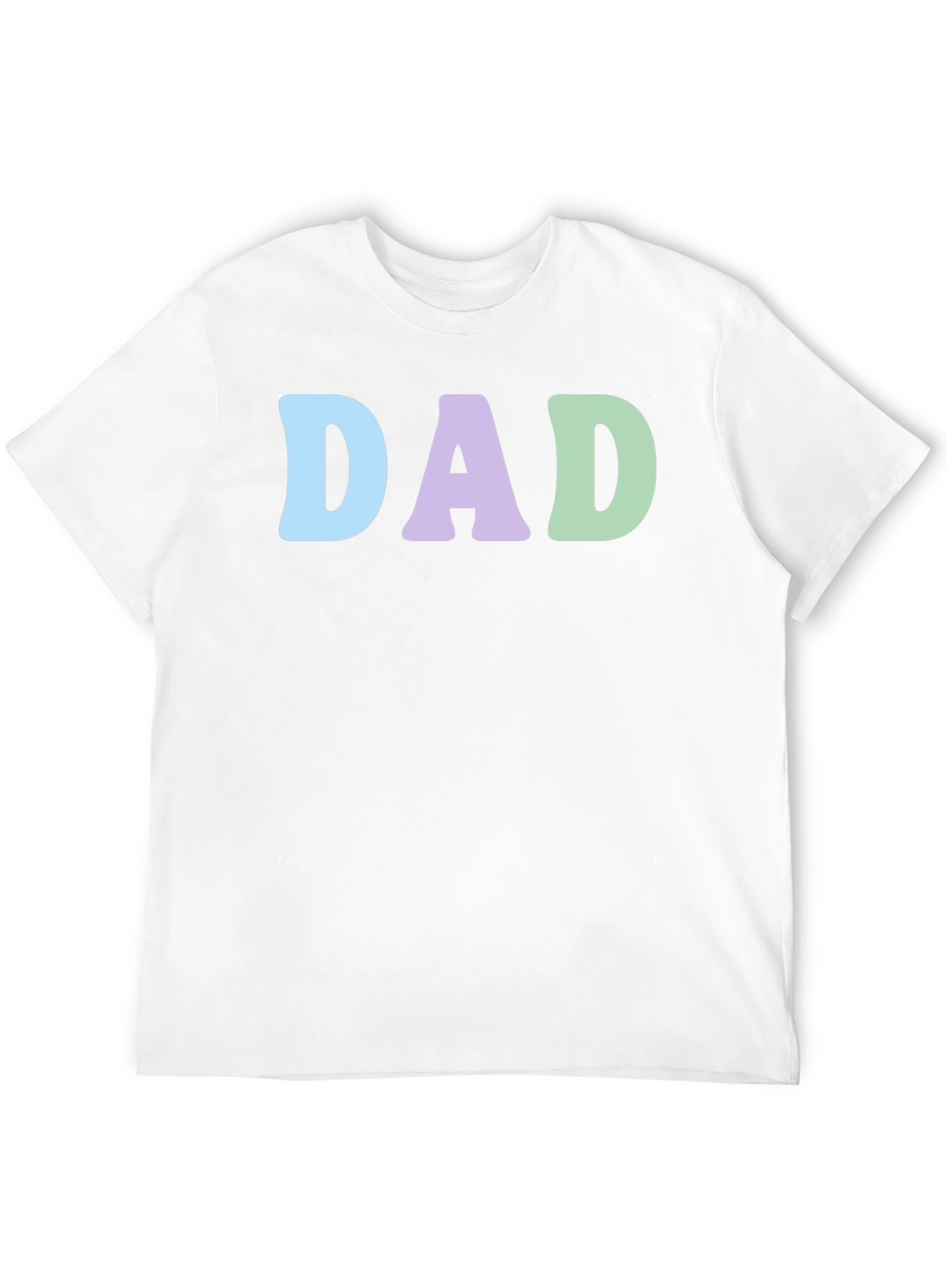 Pastel DAD Graphic Print Crew Neck T-Shirt