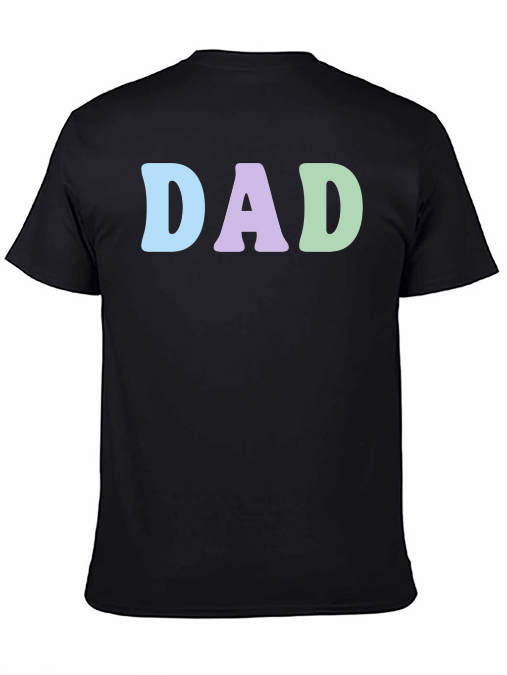 Pastel DAD Graphic Print Crew Neck T-Shirt