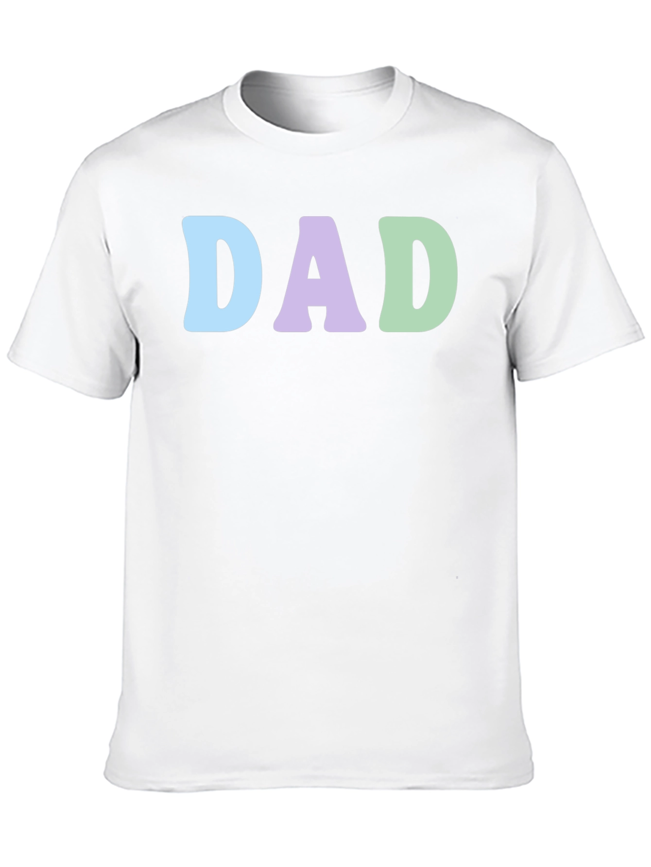 Pastel DAD Graphic Print Crew Neck T-Shirt
