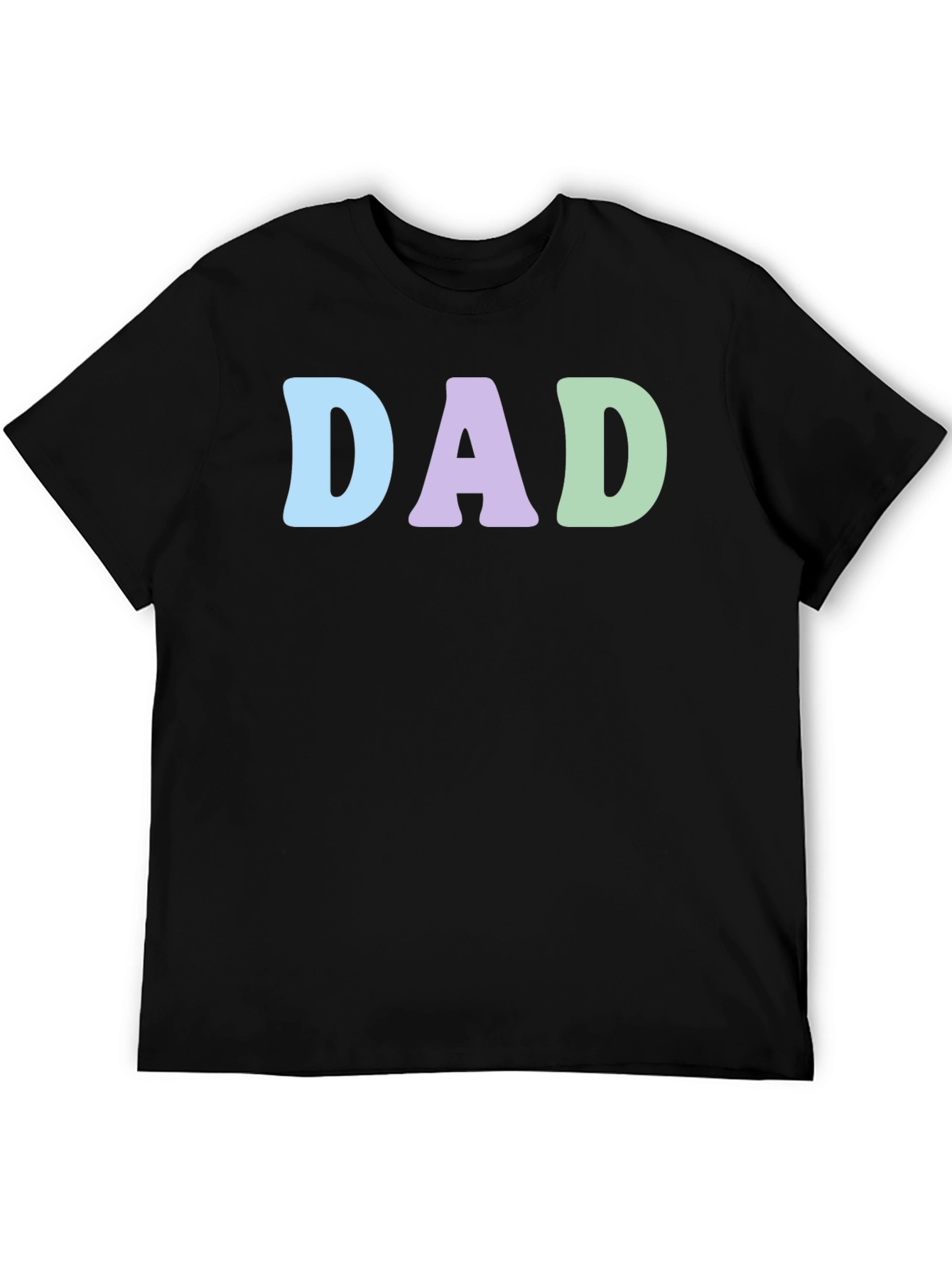 Pastel DAD Graphic Print Crew Neck T-Shirt
