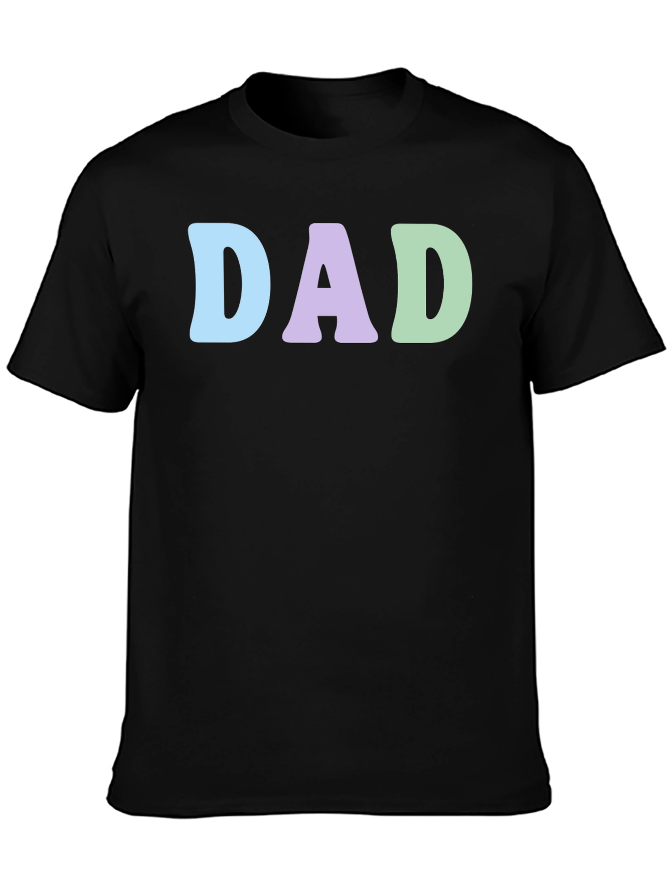 Pastel DAD Graphic Print Crew Neck T-Shirt