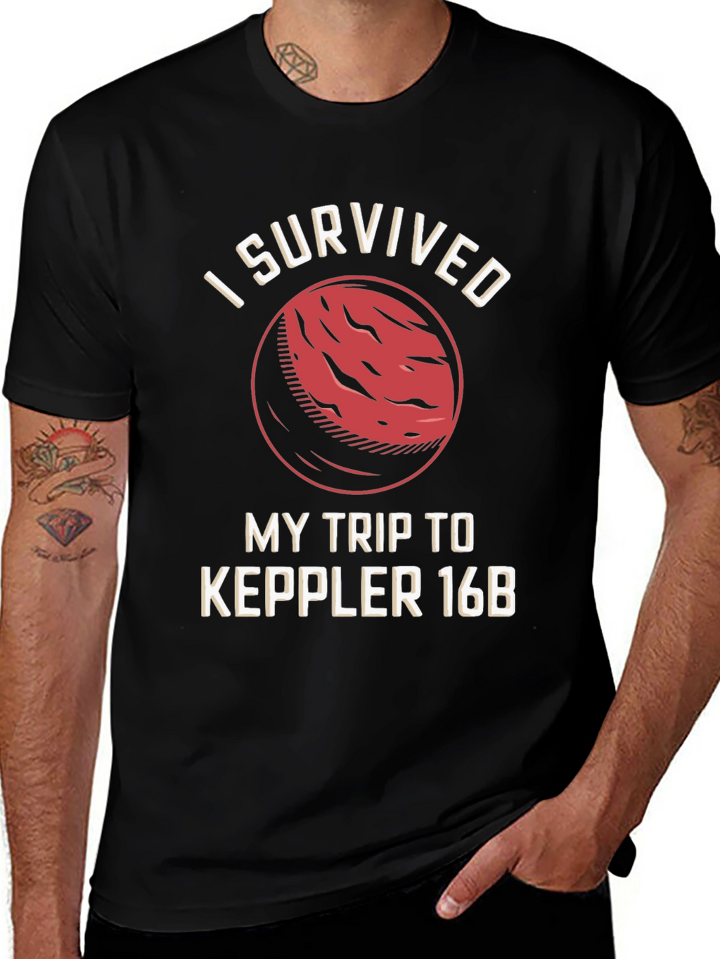 I Survived Kepler 16B Black T-Shirt