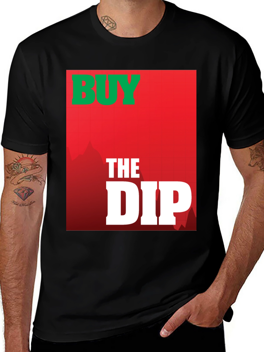 Buy the Dip Graphic Tee - Black Cotton T-Shirt