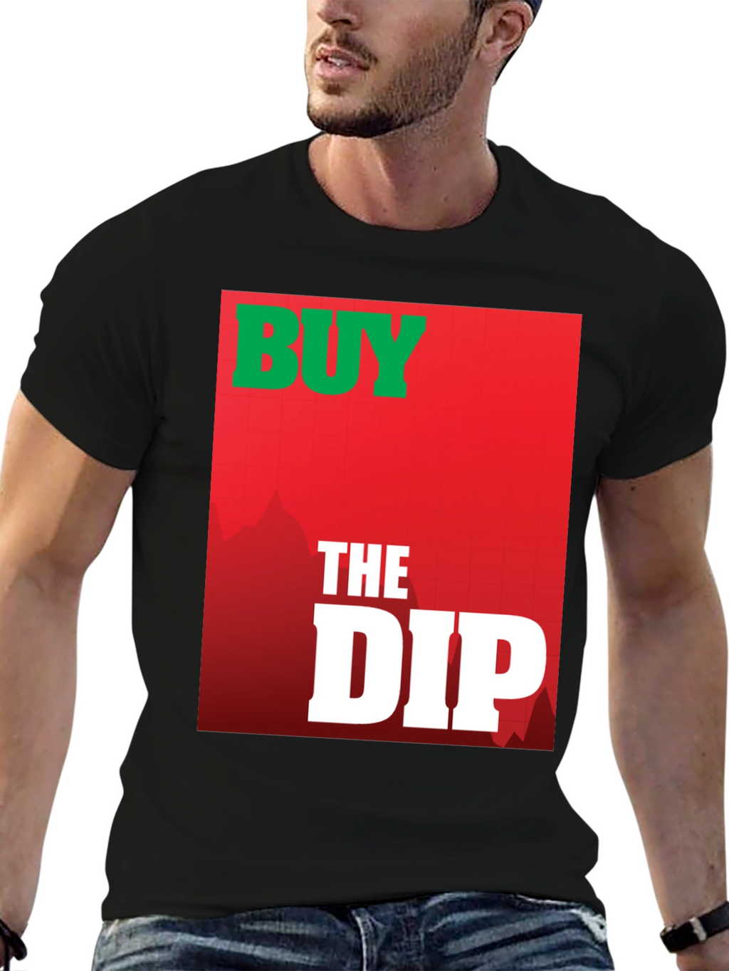 Buy the Dip Graphic Tee - Black Cotton T-Shirt