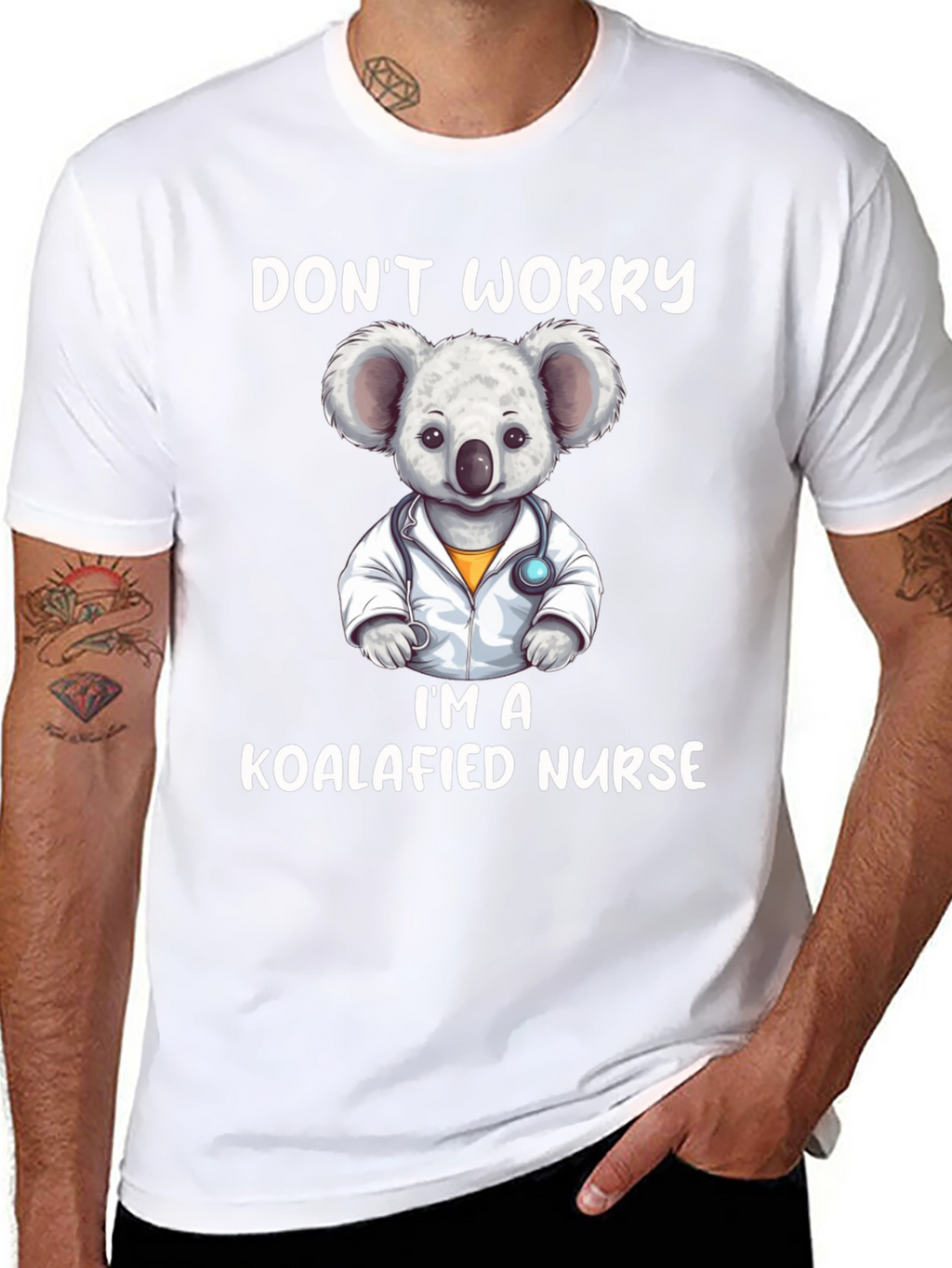 Koalafied Nurse Graphic Tee - Cute Koala Design