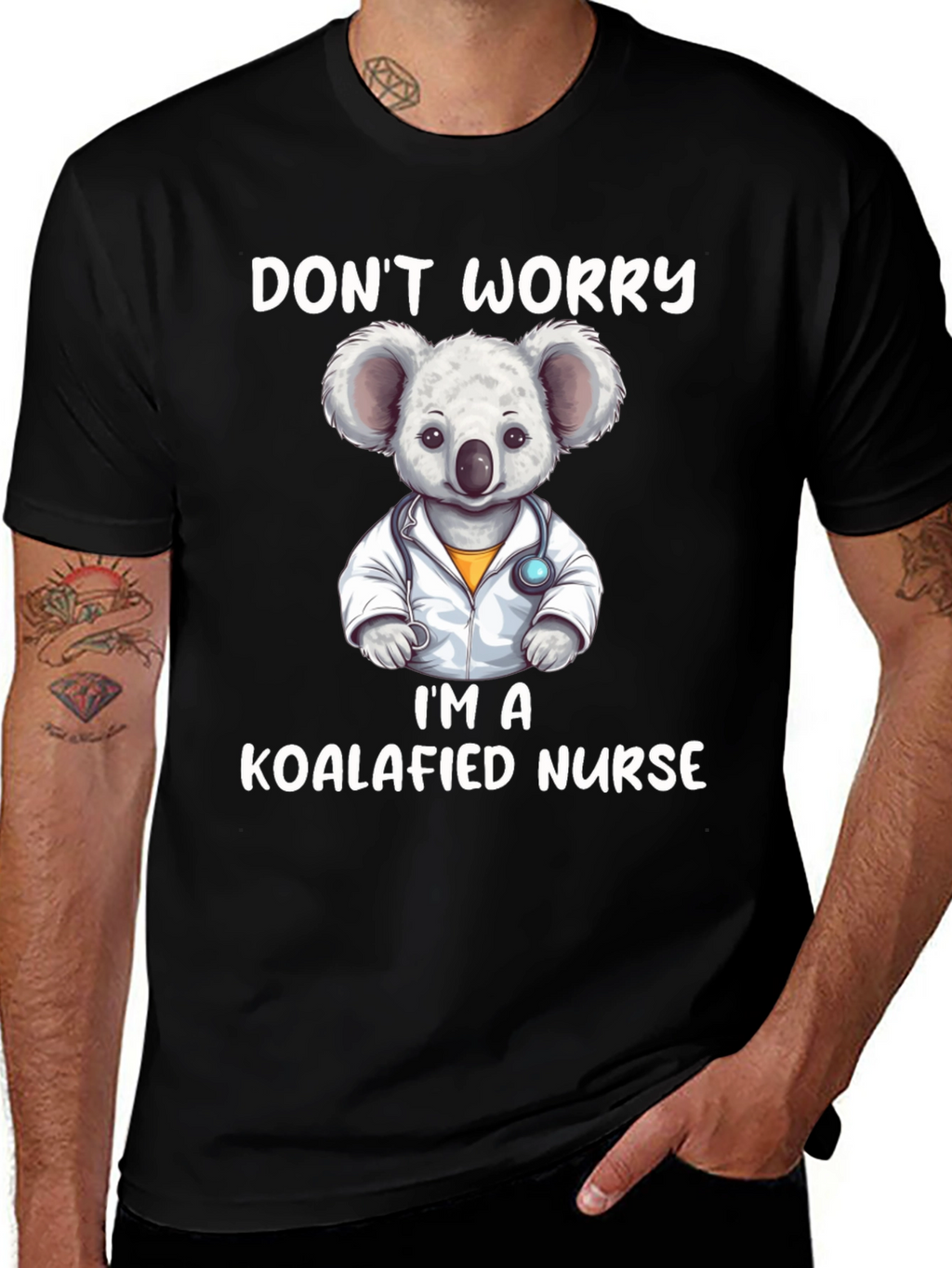 Koalafied Nurse Graphic Tee - Cute Koala Design