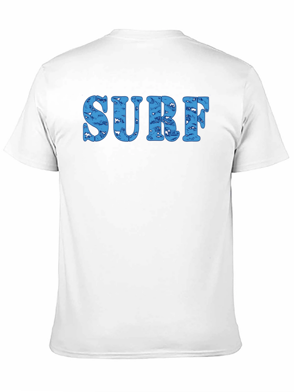 Surf Distressed Print Crew Neck T-Shirt