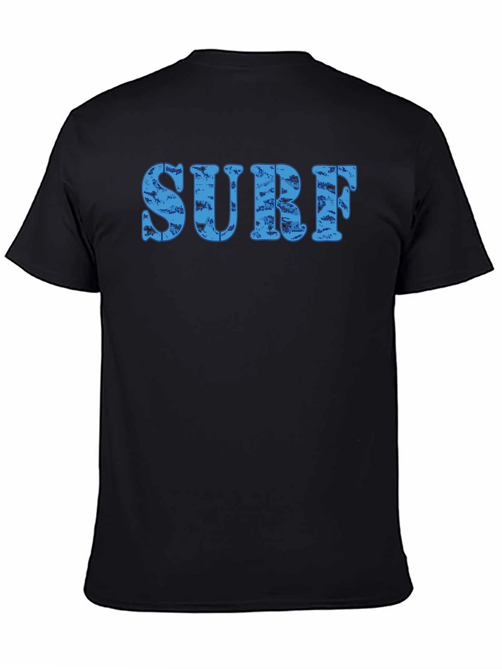 Surf Distressed Print Crew Neck T-Shirt