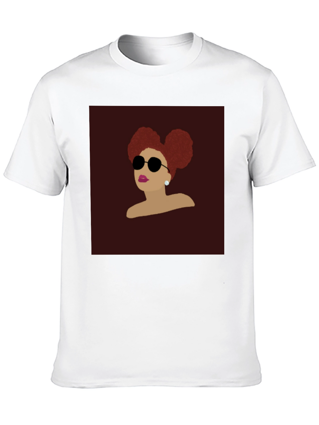 Retro Woman Afro Puff Black T-Shirt